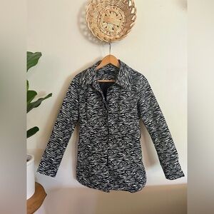 SANDROS STUDIO  Zebra Print black Jacket Size S